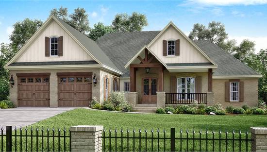 Stylish French Country with Attached Garage