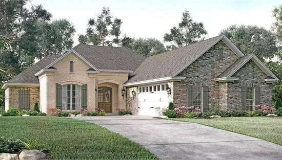 Timeless French Country with Attached Garage