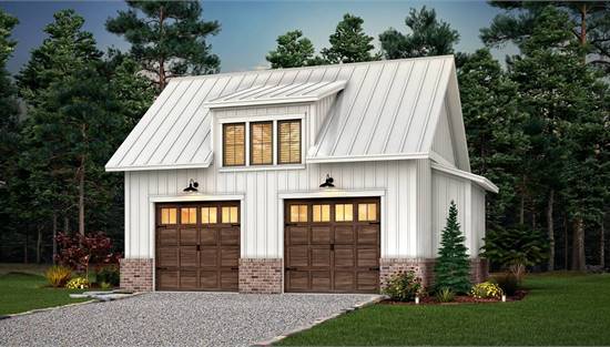 Country-Style 2-Car Garage