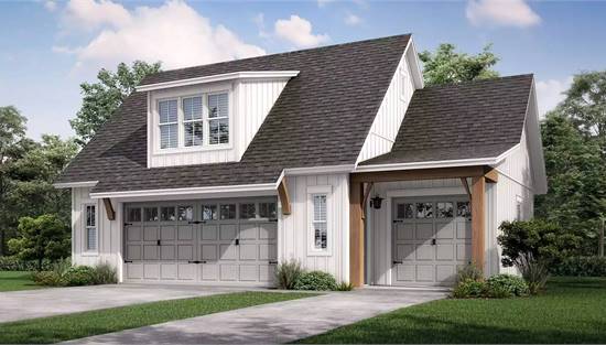 Timeless Farmhouse Garage