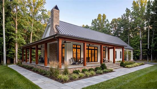Astonishing Transitional with Covered Porch