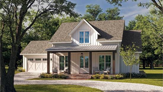 Charming Country Cottage with Front Covered Porch