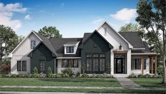 Beautiful Modern Farmhouse with Covered Front Entry