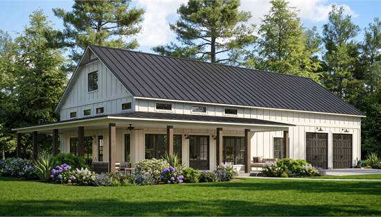 Barndominium with Large Covered Porches