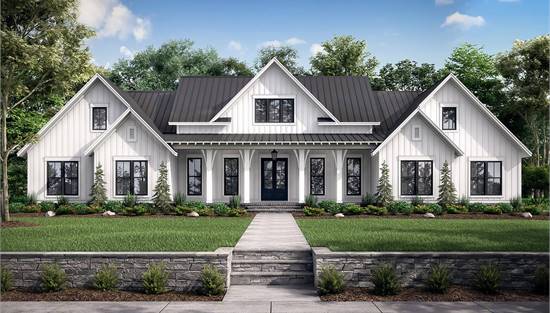 Timeless Farmhouse Charm with Board and Batten Exterior
