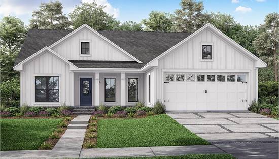 Country Farmhouse with Covered Front Porch