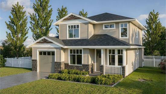 Traditional Family House with Front Entry Garage