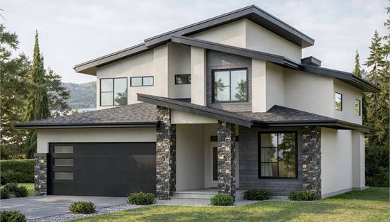 Modern Home with Sleek Roof Lines