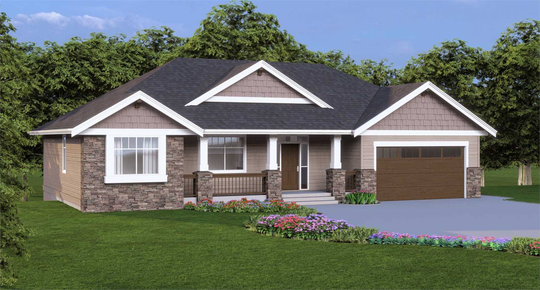 Charming One Story Traditional with Covered Entry