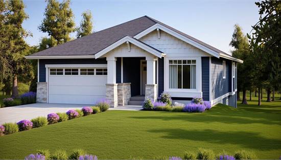 Quaint One Story Cottage with Covered Entry