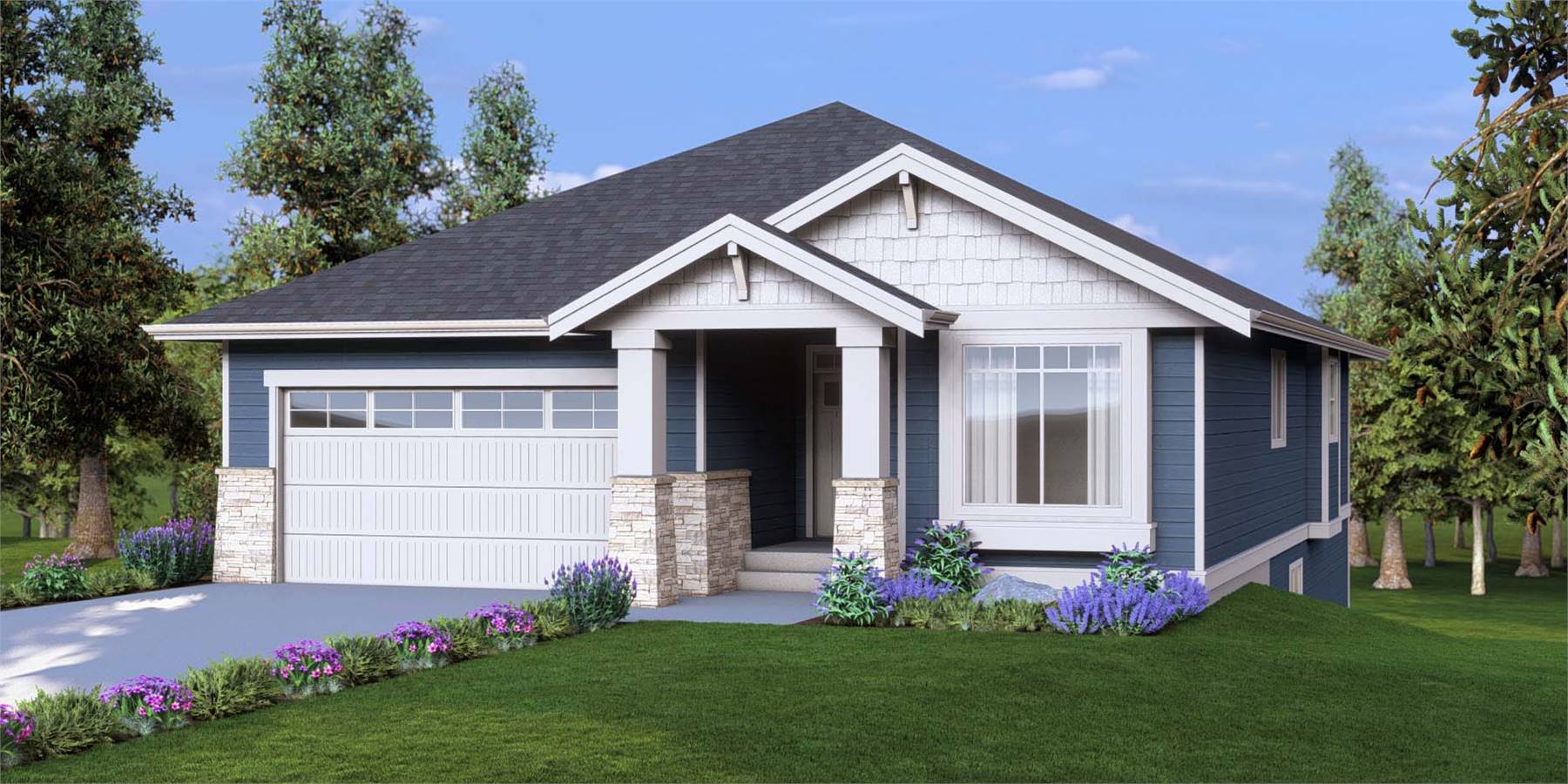 Quaint One Story Cottage with Covered Entry