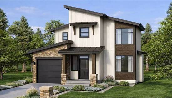 Sleek Modern with Mixed Exterior Facade