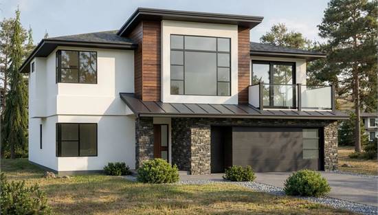 Striking Modern with Large Windows