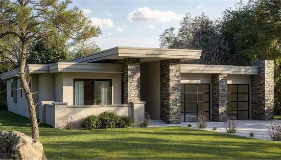 Astonishing Contemporary with Attached Garage