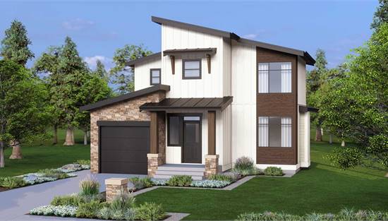Sleek Modern with Mixed Exterior Facade