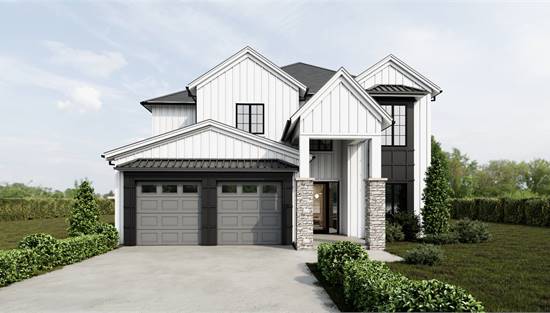 Modern Farmhouse with Vaulted Front Porch
