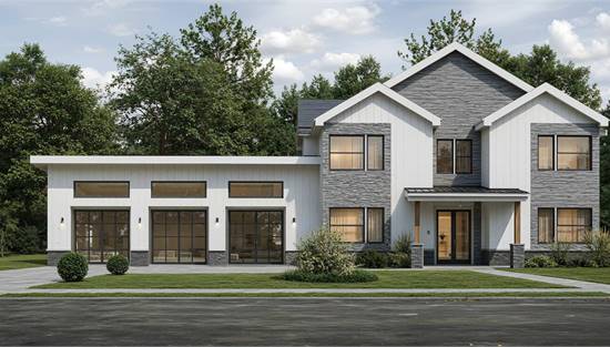Stylish Transitional with Attached Garage
