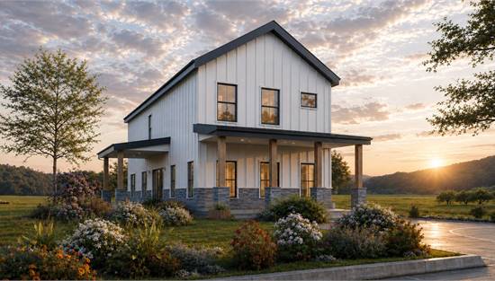 Captivating Modern Farmhouse with Covered Front Porch