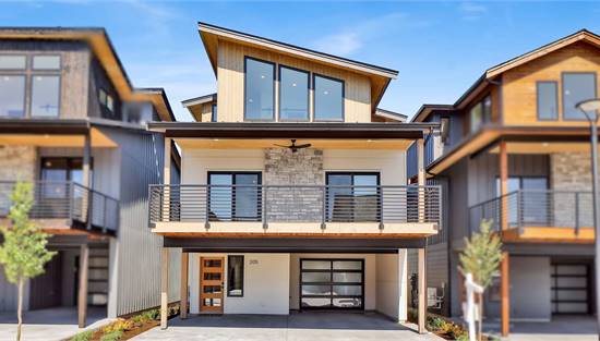 Contemporary Design with Striking Roofline