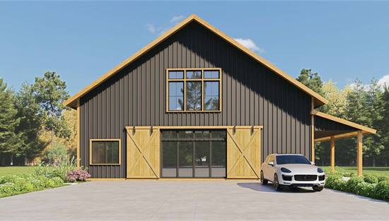 Modern Barndominium with Large Covered Porch