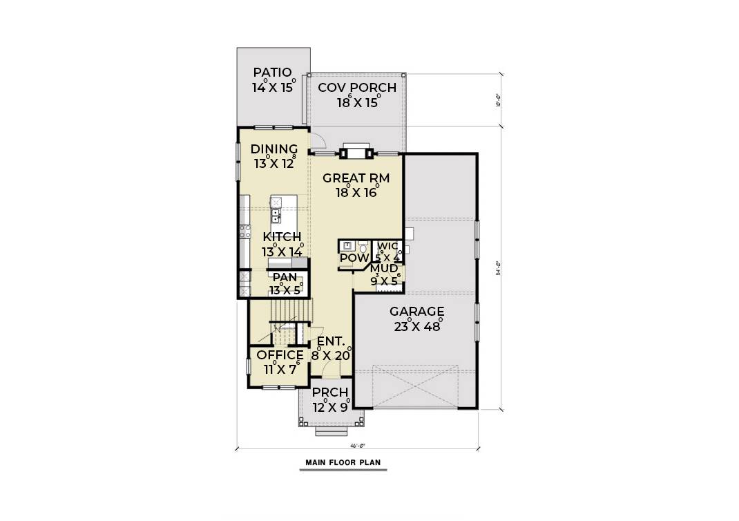 Two Story  Contemporary Style House  Plan  7195