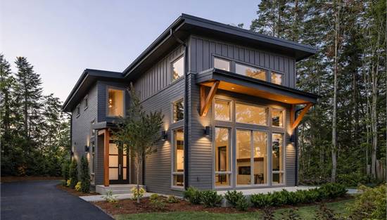 Striking Modern with Floor to Ceiling Windows