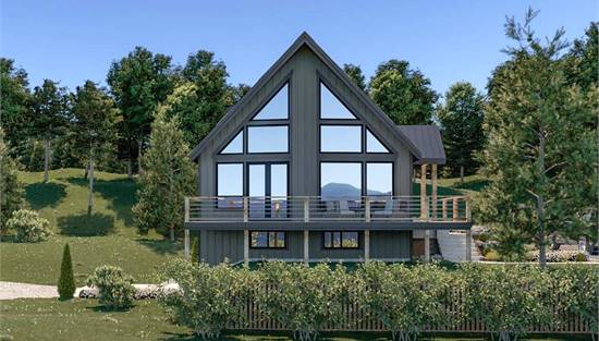 Floor to Ceiling Windows & Large Deck Provide Grand Views