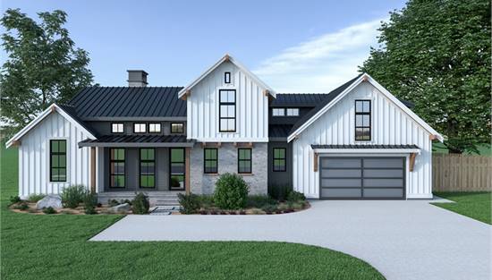 Modern Farmhouse with Metal Roof