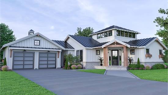 image of 1.5 story house plan 7495