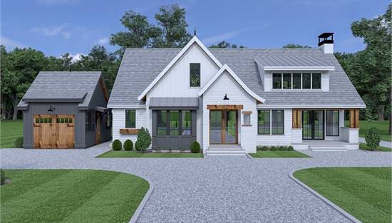 Front View - Detached Garage