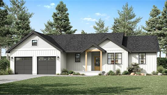 Craftsman Ranch with 2-Car Garage