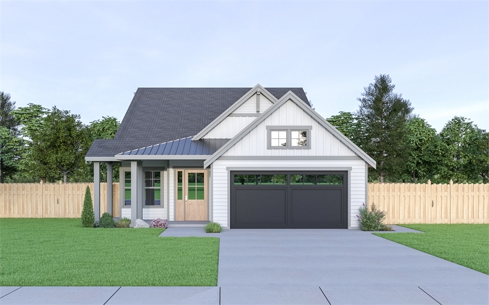 Builder Preferred Narrow Lot Country Style House Plan 8468