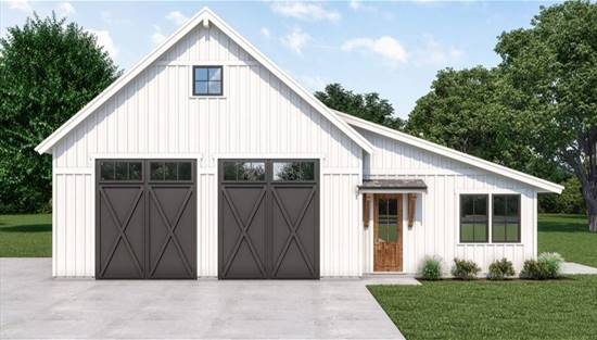 House Plan 8733, Simple Detached 2 Car Garage Plans