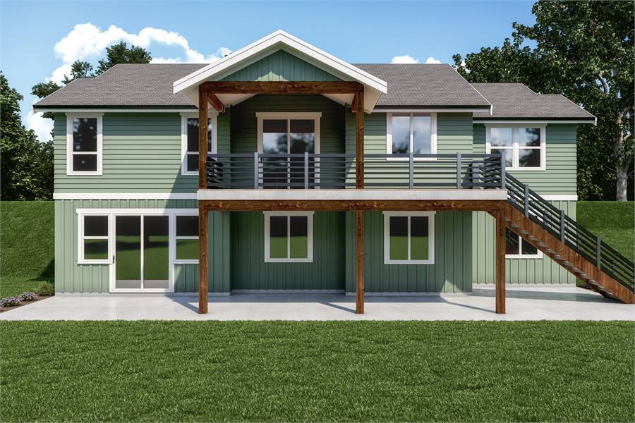 Walkout Basement Ranch Style House Plan 8757
