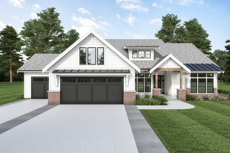 Beautiful Modern Farmhouse Style Ranch House Plan 8718