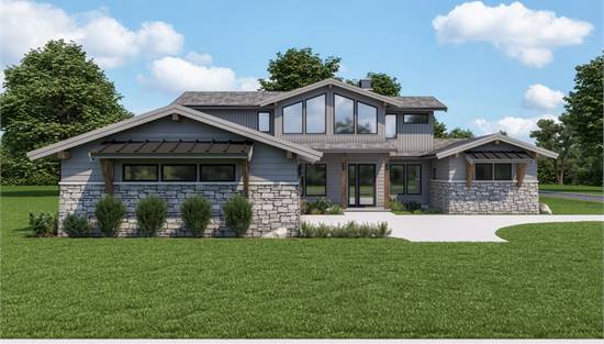 image of transitional house plan 8748