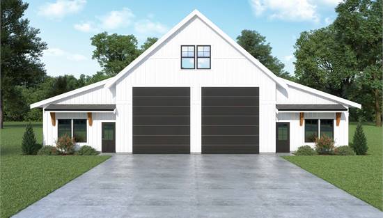 image of garage house plan 8638
