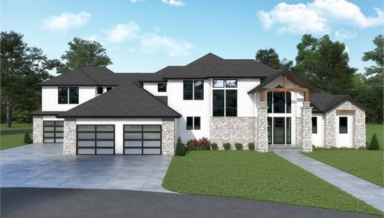 image of transitional house plan 9874