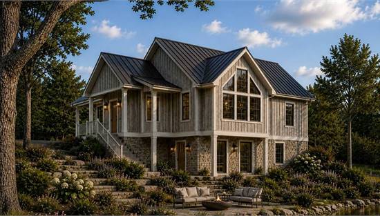 Inviting Lakehouse with Vaulted Ceilings