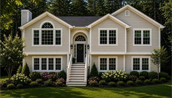 Shown as side entry garage option