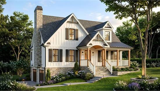 Enchanting Country Farmhouse with Covered Front Porch