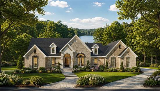Elegant European with Beautiful Stone Exterior