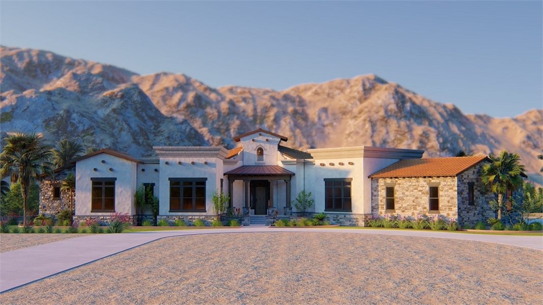 Beautiful Tuscan Style  Ranch  House  Plan  8680 The Scottsdale