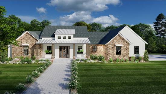 image of transitional house plan 8866