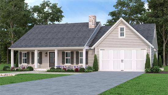 image of traditional house plan 7487