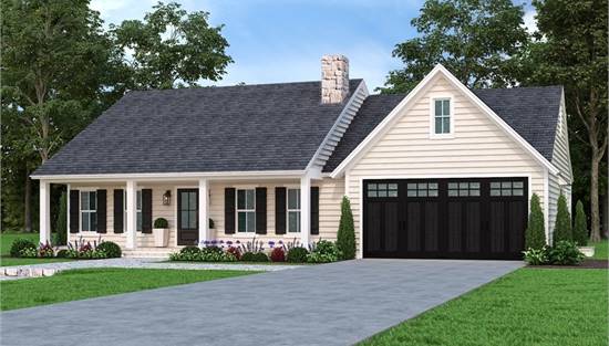 image of small ranch house plan 7672