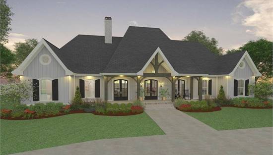image of french country house plan 9896