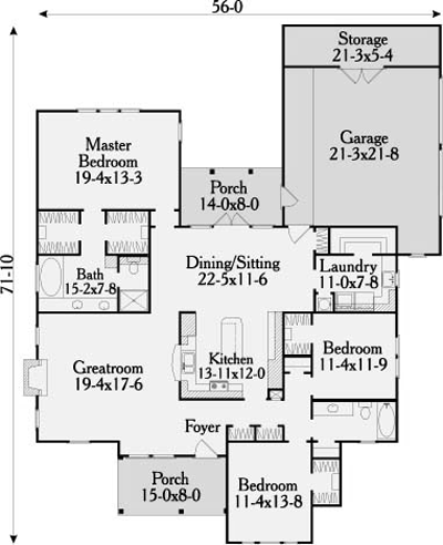 Cambridge 3651 - 3 Bedrooms and 2.5 Baths | The House Designers - 3651