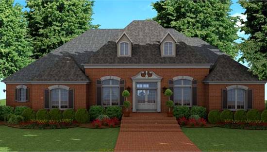 image of colonial house plan 5609