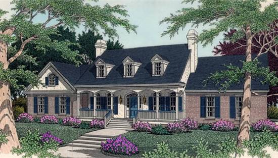 image of cape cod house plan 3472